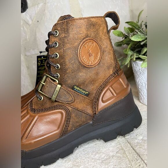 Polo Ralph Lauren Oslo High Waterproof Leather-Suede Boot 9.5 - Picture 6 of 10